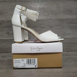 Jessica Simpson Women's Sherron Heeled Sandal Bright White Size 11